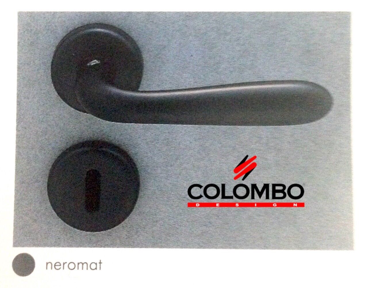 MANIGLIA PER PORTA COLOMBO DESIGN ROBOT CD41R NEROMAT PER PORTE INTERNE IN  LEGNO