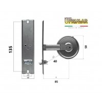 AVVOLGITORE PER TAPPARELLE RUOTA A MOLLA AVVOLGIBILI INT. mm.135 MT.6 CON PLACCA
