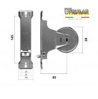 AVVOLGITORE PER TAPPARELLE RUOTA A MOLLA AVVOLGIBILI INT. mm.145 MT.6 CON PLACCA