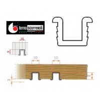 BINARIO PLASTICA TERNO 730 620 PER PATTINI 638 639 640 643 ANTE SCORREVOLI MT. 2