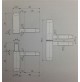 CERNIERA ANUBA PER PORTA LEGNO TIPO BOMBATO D.14 CROMO SATINATO AGB BOCC. NYLON