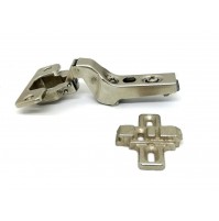 CERNIERA BLUM CLIP PER ANTA LEGNO A FILO COLLO ALTO FORO 35 A SCATTO + BASETTA 