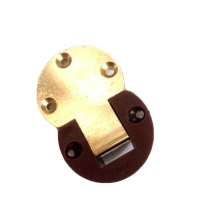 CERNIERA INCASSO PER ANTE A RIBALTA D.mm.31x14x4 PLASTICA MARRONE + ORO