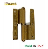 CERNIERA POMELLA OTTONE BRONZATO 100x65 SINISTRA PER PORTE IN LEGNO CON BATTUTA