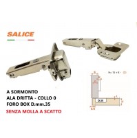 CERNIERA SALICE C2A4A99 FORO mm.35 A SORMONTO COLLO 0 SENZA MOLLA LIBERA