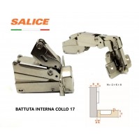  CERNIERA SALICE C2AFP99 Angolo 165° COLLO 18 BATTUTA INTERNA ANTA CUCINA MOBILE
