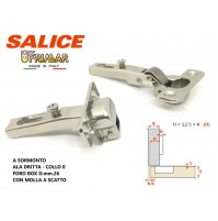 CERNIERA SALICE C6A7C99 FORO mm.26 A SORMONTO COLLO 0 CON MOLLA A SCATTO C6A7C99
