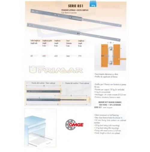 Guide Scorrevoli Guide Per Cassetti In Plastica - 8 Pezzi Da 235mm, Colore Marrone, Per Armadi E Comodini Guida Scorrevole - 10
