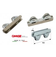 Carrello per ante vetrine scorrevoli OMGE 46050000 RUOTA ACCIAIO D.mm.11 CROMATO