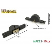 Carrello per ante vetrine scorrevoli con cuscinetti acciaio 56x19x9 pattini