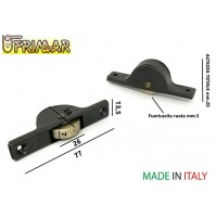 Carrello per ante vetrine scorrevoli con cuscinetti acciaio 77x28x13,5 pattini