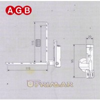 Cerniera Angolare Sinistra AGB cod. A400400102 Ricambio finestra anta ribalta SX