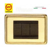 Coprinterruttore Valli e Valli F145 4 posti Ottone Lucido Valli & Colombo Living