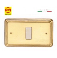 Coprinterruttore Valli e Valli F146 Ottone Lucido 4 Fori Valli & Colombo Magic