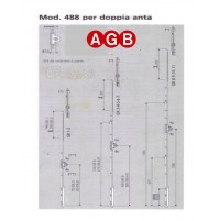 Cremonese AGB doppia anta A004881502 mod.488 cm.60/80 GR2 per infissi legno