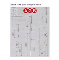 Cremonese AGB doppia anta A004881503 mod.488 cm.80/100 GR3 per infissi legno