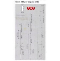 Cremonese AGB doppia anta A004882505 mod.488 cm.120/140 GR5 per infissi legno