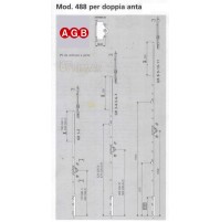 Cremonese AGB doppia anta A004884005 mod.488 cm.120/140 GR5 per infissi legno