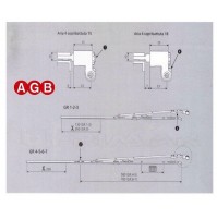 Forbice AGB braccio anta ribalta A401110101 cm.28/48 GR1 per infissi legno 