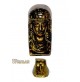 Fregio in ottone patinato per mobili testa Dama con piedi mm.31x57 + mm.22x13
