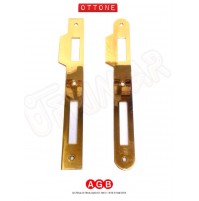 INCONTRO FRONTALE PER SERRATURA PATENT AGB GRANDE mm.22x193 IN OTTONE CON ALETTA