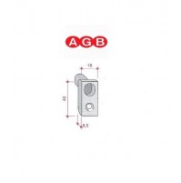 INCONTRO POZZETTO PER ANTA SINGOLA SICURTOP AGB 1686401 mm.18x40