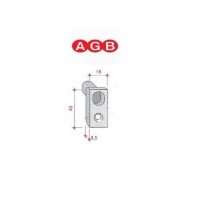 INCONTRO POZZETTO PER ANTA SINGOLA SICURTOP AGB 1686401 mm.18x40