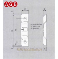 Incontro di sicurezza AGB cod.A200170103 Aria mm.4  anti falsa manovra 