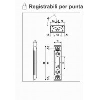 Incontro registrabile per puntali 1 foro AGB A480100154 A4 18x8 ex. A200170104 