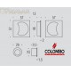 KIT MANIGLIA INCASSO PER PORTE SCORREVOLI COLOMBO ID311 OPEN Q CIECHE CROMO SAT.