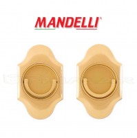 KIT MANIGLIE INCASSO PER PORTE SCORREVOLI A LIBRO MANDELLI CLIP 1018TL OTTONE