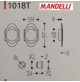 KIT MANIGLIE INCASSO PER PORTE SCORREVOLI MANDELLI  CLIP 1018T  (04T) ORO SATIN.