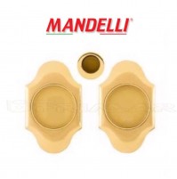 KIT MANIGLIE INCASSO PER PORTE SCORREVOLI MANDELLI  CLIP 1018T  (04T) ORO SATIN.