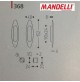 KIT MANIGLIE INCASSO PER PORTE SCORREVOLI MANDELLI  CLIP 368  (03L) ORO LUCIDO