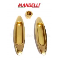 KIT MANIGLIE INCASSO PER PORTE SCORREVOLI MANDELLI  CLIP 368  (03L) ORO LUCIDO