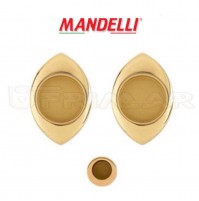 KIT MANIGLIE INCASSO PER PORTE SCORREVOLI MANDELLI  CLIP 368T (03L) ORO LUCIDO