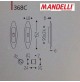 KIT MANIGLIE INCASSO PORTA SCORREVOLE MANDELLI  CLIP 368C CROMO SAT. CON FORO C.