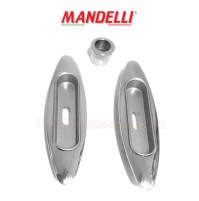 KIT MANIGLIE INCASSO PORTA SCORREVOLE MANDELLI  CLIP 368C CROMO SAT. CON FORO C.