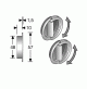Kit maniglie incasso Bonaiti MTA doppio anello girevole Cromo Lucido D.mm.48 