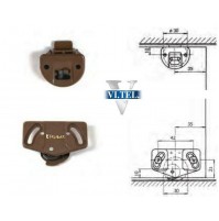 Kit per ante scorrevoli incasso foro 30 scorrevole plastica + catenaccio a molla