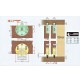Kit per ante scorrevoli sovrapposte Terno 639 + 640 portata Kg.60  foro 35 Zinc.