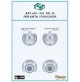 Kit per ante scorrevoli sovrapposte Terno art. 639 + 643 portata Kg.20  foro 35