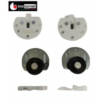 Kit per ante scorrevoli sovrapposte Terno art. 639 + 643 portata Kg.20  foro 35