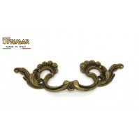 MANIGLIA CLASSICA MOBILI ANTICHI MANIGLIETTA mm.112 OTTONE ANTICATO BRONZO GIUST