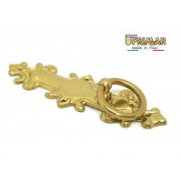 MANIGLIA CLASSICA PER MOBILE ANTICO AD ANELLO OTTONE LUCIDO ditta GIUSTI 