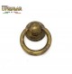 MANIGLIA CLASSICA PER MOBILI ANTICHI AD ANELLO D.33 OTTONE ANTICO UTENSIL LEGNO 
