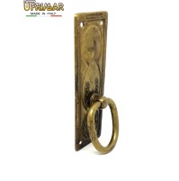 MANIGLIA CLASSICA PER MOBILI ANTICHI AD ANELLO OTTONE ANTICO UTENSIL LEGNO 