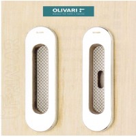 MANIGLIA INCASSO PORTA SCORREVOLE OLIVARI D109F CON FORO CHIAVE VARIE FINITURE