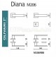 MANIGLIA OLIVARI DIANA M206RB8 BIOCROMO SATINATO CON ROSETTA Design ST.OLIVARI