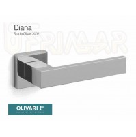 MANIGLIA OLIVARI DIANA M206RB8 BIOCROMO SATINATO CON ROSETTA Design ST.OLIVARI